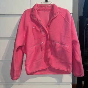Fuzzy pink jacket